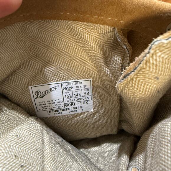 Vintage Danner Suede Leather Boots Men 15 1/2 EE Ft Lewis Fort Military Hunting - Picture 7 of 11